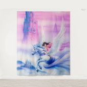 Riesenfantasy Princess Unicorn Tapestes  Wandteppich (Vorderseite)