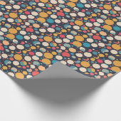 Riesenfarbige Punkte Geschenkpapier (Ecke)