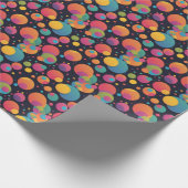 Riesenfarbige Punkte Geschenkpapier (Ecke)