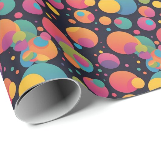 Riesenfarbige Punkte Geschenkpapier (Rolleneckpunkt)