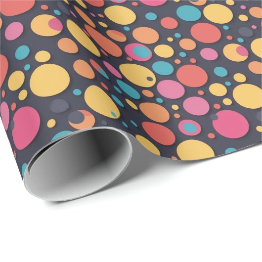 Riesenfarbige Punkte Geschenkpapier (Rolleneckpunkt)