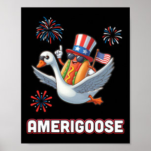 Riesenfeuerwerk Amerigoose Unabhängigkeit 4. Poster