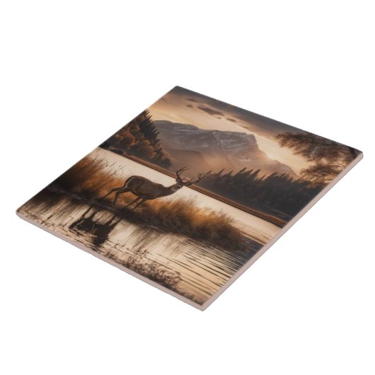 Riesengebirge am Bergsee Fliese (Seite)