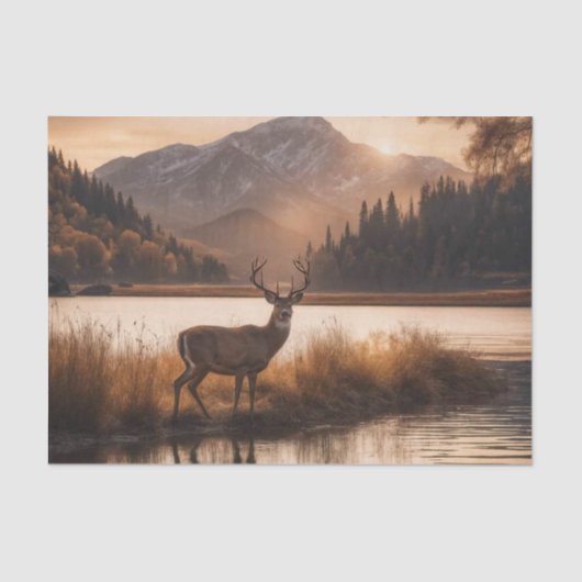 Riesengebirge am Bergsee Seidenpapier (Vorderseite)