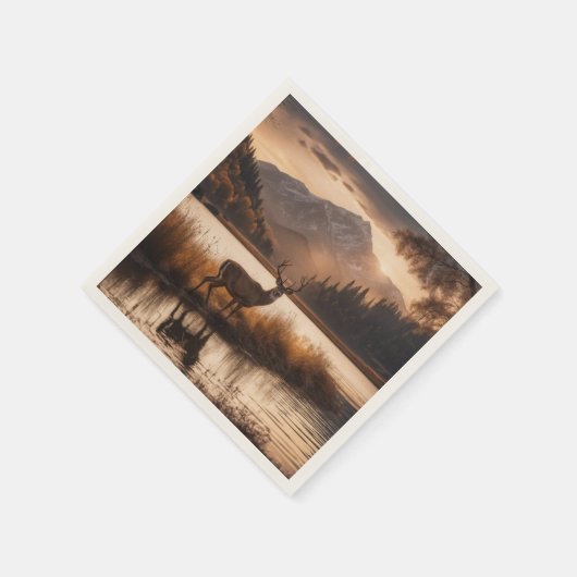 Riesengebirge am Bergsee Serviette (Ecke)