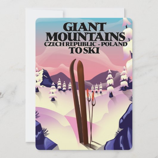 Riesengebirge Polen Reiseplakat. (Vorderseite)
