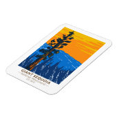 Riesengebirge Sequoia Nationalmuseum Vintag Magnet (Linke Seite)