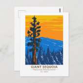 Riesengebirge Sequoia Nationalmuseum Vintag Postkarte (Vorne/Hinten)