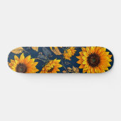 Riesengebirge: Sonnenblumen Kunstwerk Skateboard (Horizontal)