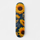 Riesengebirge: Sonnenblumen Kunstwerk Skateboard (Vorne)
