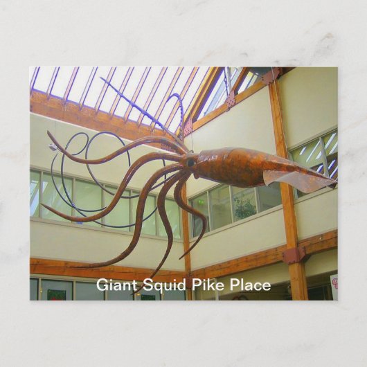 Riesengebirge Tintenfisch Pike Place Seattle, WA P Postkarte (Vorderseite)