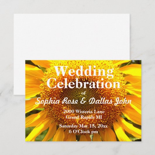 Riesengelbe Mammut Sonnenblume Einladung (Vorne/Hinten)