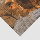 Riesengelbe Sonnenblumen Rustikale Hymne Musik Seidenpapier (Ausschnitt)