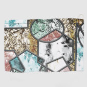 Riesengeometrische Formen in seltsamer und starker Golfhandtuch (Horizontal)