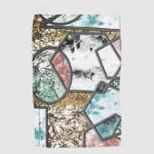 Riesengeometrische Formen in seltsamer und starker Golfhandtuch (Vorderseite)