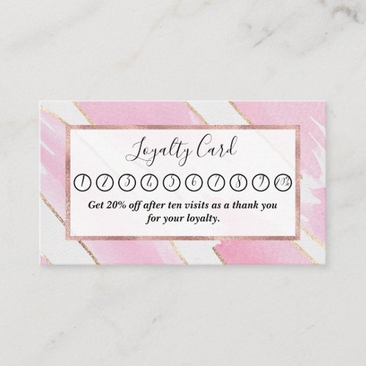 Riesengoldgetrimmte Pinselstriche Treuekarte (Vorderseite)