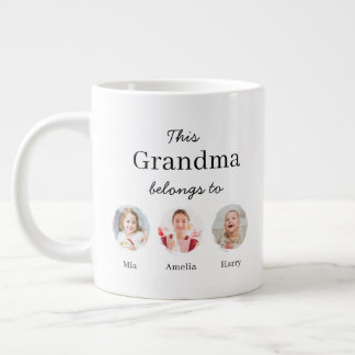 RIESENGRÖSSE - Drei Enkelkinder personalisiert Jumbo-Tasse