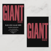 Riesengröße Visitenkarte (Vorne/Hinten)