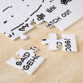 Riesengroßer Igel und Sportwagen Cartoon Puzzle (Seite)