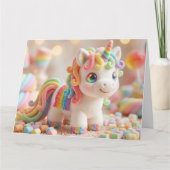 Riesengroßes Einhorn und Karte mit Ausmalbild (Vorderseite)