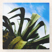 Riesengrüne Pflanze Glasuntersetzer (Vorderseite)