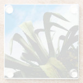 Riesengrüne Pflanze Glasuntersetzer (Rückseite)