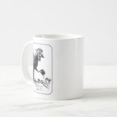 Riesenhähnchen durch die Stadt spazieren Kaffeetasse (Vorderseite Links)