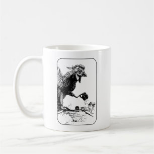 Riesenhähnchen durch die Stadt spazieren Kaffeetasse