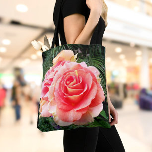 Riesenhellrosa Rose Blume nah-up Foto modern Tasche