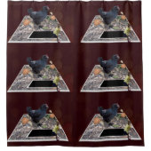 Riesenhühner zerkleinern Eier, Duschvorhang (Vorderseite)