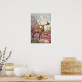 Riesenirische Hirsche prähistorische Tiere Antiqui Poster (Küche)