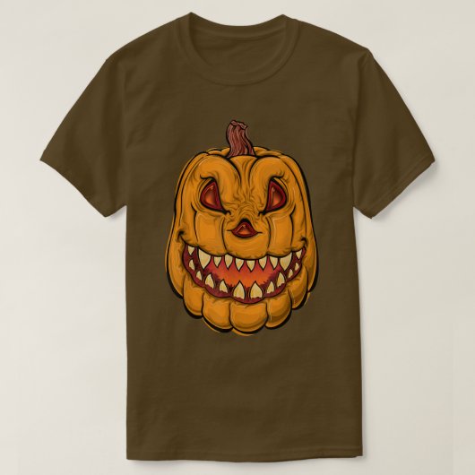 RiesenJack O' Lantern Angry Pumpkin Face T-Shirt (Design vorne)