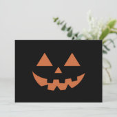 RiesenJack O' Lantern Face Halloween Pumpkin Einladung (Stehend Vorderseite)