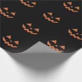 RiesenJack O' Lantern Face Halloween Pumpkin Geschenkpapier (Ecke)