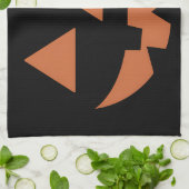 RiesenJack O' Lantern Face Halloween Pumpkin Geschirrtuch (Gefaltet)