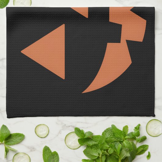 RiesenJack O' Lantern Face Halloween Pumpkin Geschirrtuch (Gefaltet)