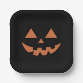 RiesenJack O' Lantern Face Halloween Pumpkin Pappteller (Vorderseite)