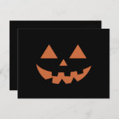 RiesenJack O' Lantern Face Halloween Pumpkin Postkarte (Vorne/Hinten)
