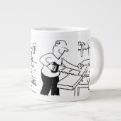 Riesenkaffee-Tasse mit Carpenter-Illustration Jumbo-Tasse (Vorderseite Rechts)