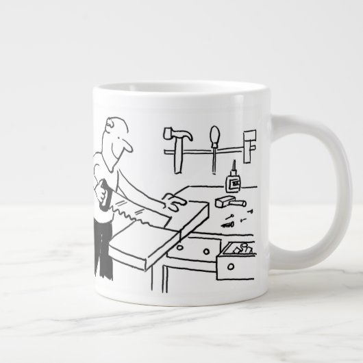 Riesenkaffee-Tasse mit Carpenter-Illustration Jumbo-Tasse (Rechts)