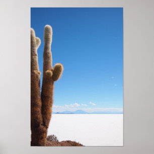 Riesenkaktus auf dem Poster Salar de Uyuni