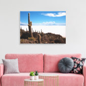 Riesenkaktus auf der Leinwand Salar de Uyuni (Insitu (Wohnzimmer))