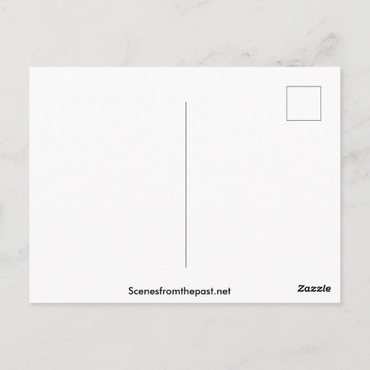 Riesenkaktus in der Vintagen Postkartenlandschaft  Postkarte (Rückseite)