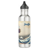 Riesenkatzenwelle - Die große Welle vor Kanagawa Edelstahlflasche (Rechts)