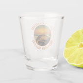 Riesenkauseweg Irland Retro Distressed Circle Schnapsglas (Rückseite)