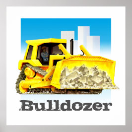 Riesenkid-Buggys - Gelber Bulldozer Poster
