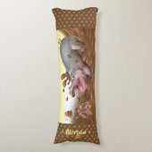 Riesenkissen Hippos in Schlammschokoladenbraun Seitenschläferkissen (Vorderseite Vertikal)