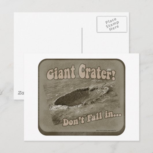 Riesenkrater! Postkarte (Vorne/Hinten)