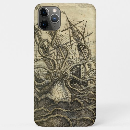 Riesenktopus Vintag 1801 Etching Case-Mate iPhone Hülle (Rückseite)