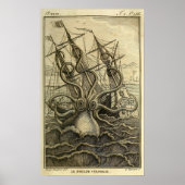 Riesenktopus Vintag 1801 Etching Poster (Vorne)